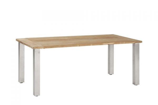 Tuintafel 180 x 90 cm Casa Teak-RVS 4 Seasons Outdoor