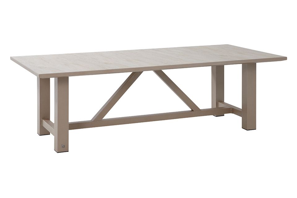 Arena Perseus als Tuintafel 240 x 110 cm Diva Aluminium Taupe 4 Seasons Outdoor