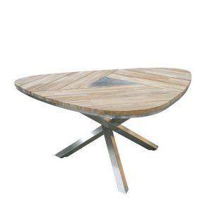 Tuintafel Maison Triangle Teak-RVS 4 Seasons Outdoor