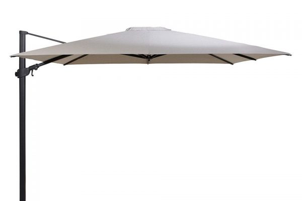 Zweefparasol 300 x 300 cm Siesta Premium Antraciet-Taupe 4 Seasons Outdoor