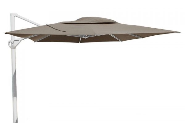 Zweefparasol 300 x 400 cm Hacienda Wit-Taupe 4 Seasons Outdoor