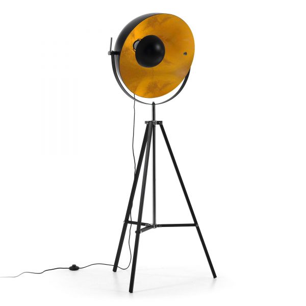 LaForma PARKER Floor Lamp - Vloerlamp - Retro Vintage Studio lamp Goud Brons