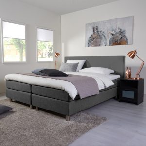 Complete Boxspring set 'Alpine' kleur grijs 120 x 200