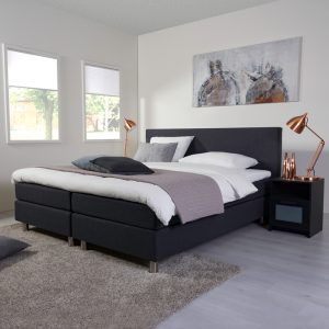 Complete Boxspring set 'Alpine' kleur antraciet 120 x 200