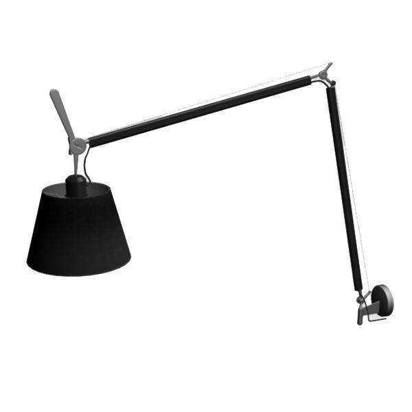 Artemide Tolomeo Mega parete wandlamp met dimmer zwart