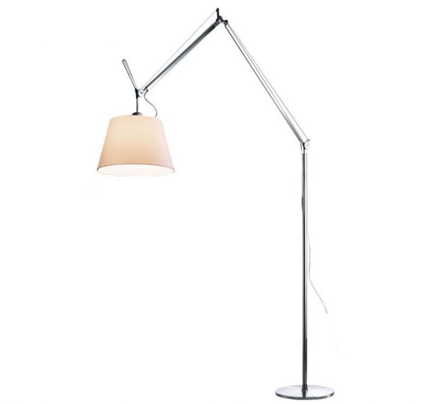 Artemide Tolomeo Mega Terra vloerlamp LED met snoerdimmer aluminium 3000K