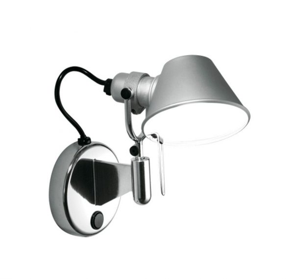 Artemide Tolomeo Micro Faretto Halo wandlamp met switch