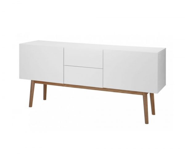 Lisomme Scandinavisch dressoir - Roos - 150 cm - Wit - TV Sideboard - Witte kast