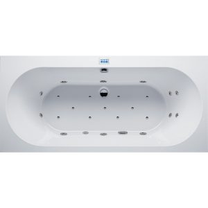 Riho Carolina Easypool 2.0 whirlpool bad 180x80 cm elektronisch met 11 bodemjets & kleurentherapie