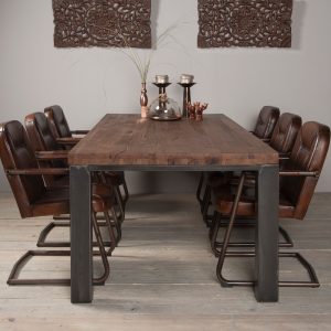 Tower Living Eettafel 'Corfu' 240 x 100cm, kleur smoke brown