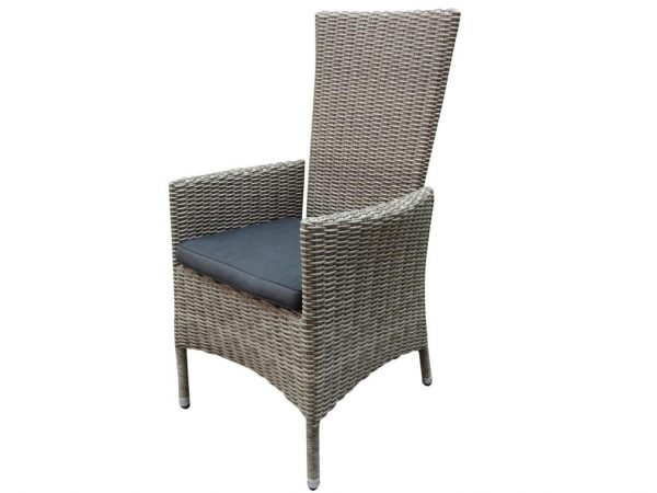 Capri verstelbare dining stoel natural kobo grey + royal dark grey