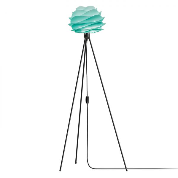 VITA lampen Carmina Turquoise - Mini ? 32 cm - Vloerlamp - Zwarte voet