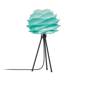 VITA lampen Carmina Turquoise - Mini ? 32 cm - Tafellamp - Tafel tripod zwart