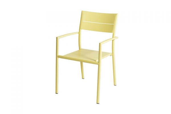 Grace Stacking Chair Alu - Yellow - Max & Luuk