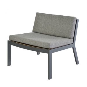 Lage Fauteuil Twisk z. arml. Teak-Antraciet Borek