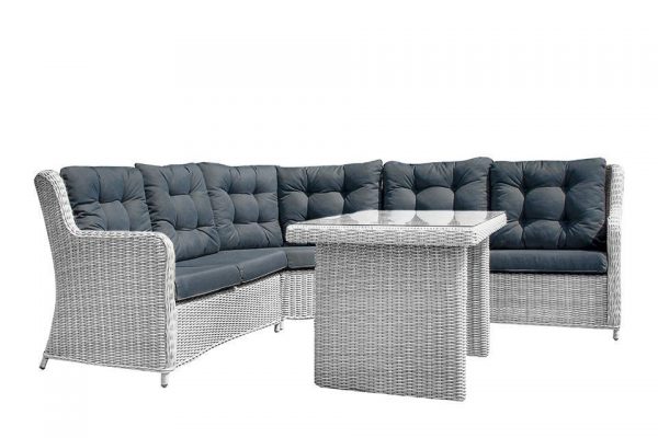 Lounge-Diningset Allure White Grey SUNS