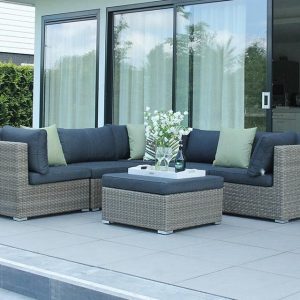 Fonteyn Collectie Loungeset Valencia Sanded Naturel Dark Grey Fonteyn