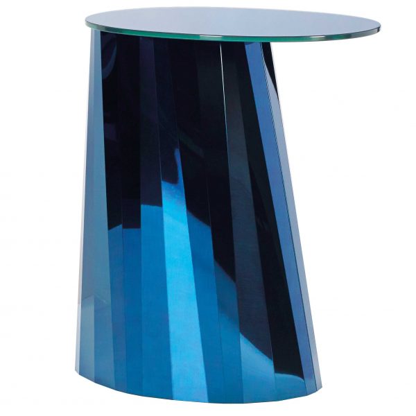 ClassiCon Pli High bijzettafel 53x42 blauw tafelblad glanzend