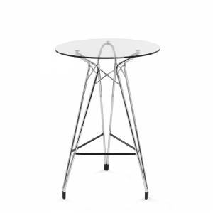 Kubikoff Diamond Bar Table - Ronde bartafel - Chroom -