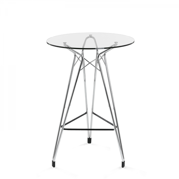 Kubikoff Diamond Bar Table - Ronde bartafel - Chroom -