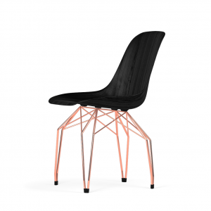 Kubikoff Diamond stoel - W9 Side Chair Shell - Koper onderstel -
