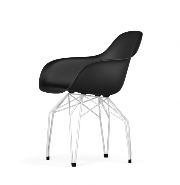Kubikoff Diamond stoel - V9 Armshell - Wit onderstel -