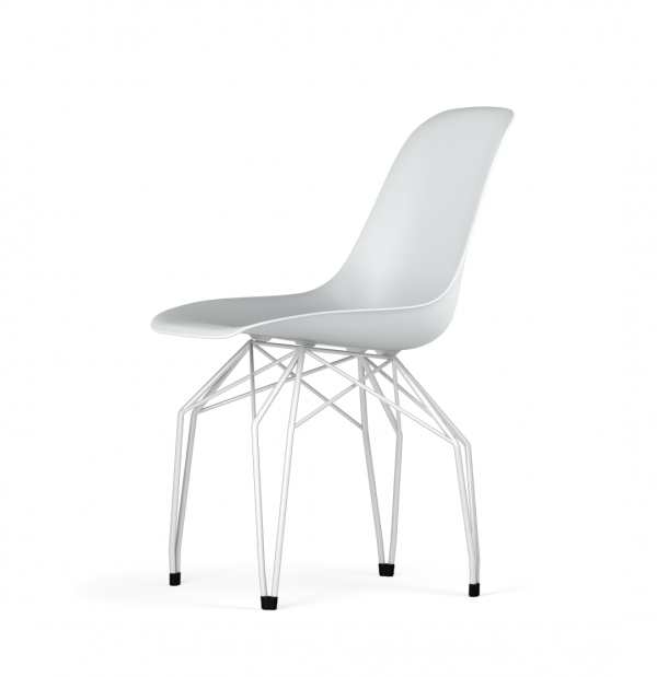 Kubikoff Diamond stoel - V9 Side Chair Shell - Wit onderstel -