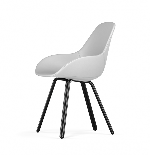 Kubikoff Double stoel - Dimple POP shell - Kunstleer - Zwart onderstel -