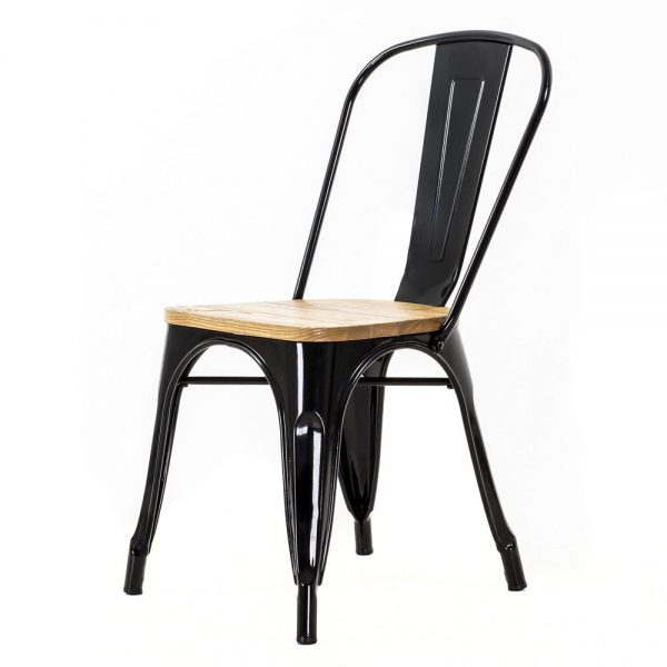 Legend Caf? stoel - Houten zitting - Tolix - Chaise A - Retro - Industrieel design