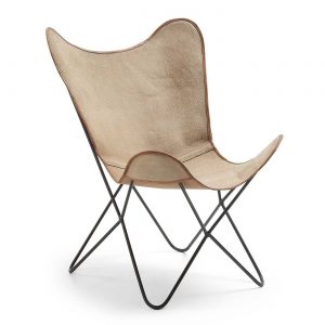 LaForma Flynn Fauteuil - Canvas vlinderstoel - Beige -