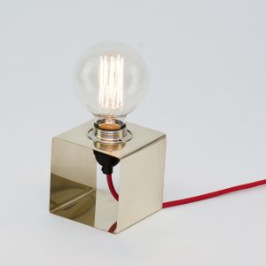 LJ Lamps Pi Square Brass - Messing tafellamp -