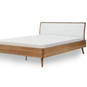 Gazzda Ena Bed - Houten bedframe - Naturel - Tweepersoons - vintage retro design bed wit Loca eikenhout