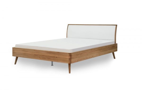 Gazzda Ena Bed - Houten bedframe - Naturel - Tweepersoons - vintage retro design bed wit Loca eikenhout
