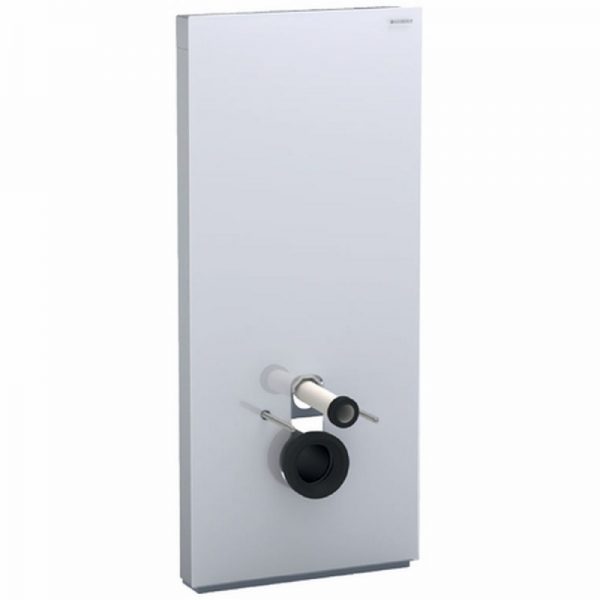 Geberit Monolith plus module voor wandcloset h114 glas wit-aluminium