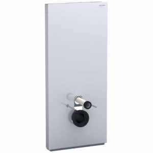 Geberit Monolith plus module voor wandcloset h114 glas zwart-aluminium