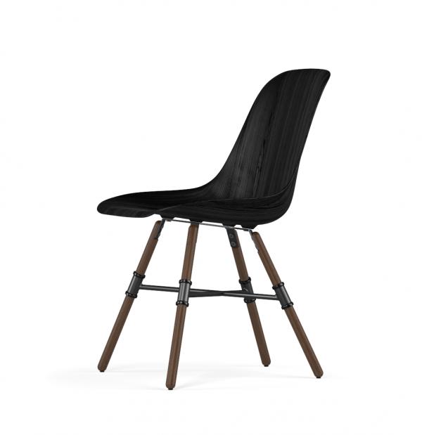 Kubikoff Giro stoel - W9 Side Chair Shell - Walnoten onderstel -