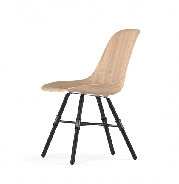 Kubikoff Giro stoel - W9 Side Chair Shell - Zwart onderstel -