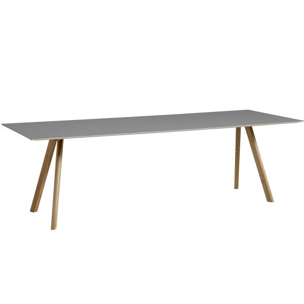 Hay Copenhague tafel CPH30 gezeept eiken - grijs linoleum 250x90