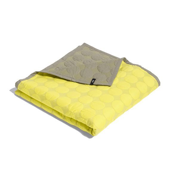 Hay Mega Dot bedsprei large yellow grey 245x235