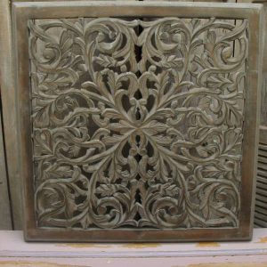 Houten wandpaneel Bartle burnt grey 60 x 60 cm