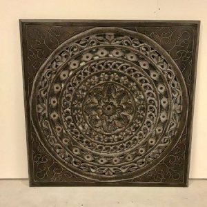 Houten wandpaneel Palma burned grey 120 x 120 cm
