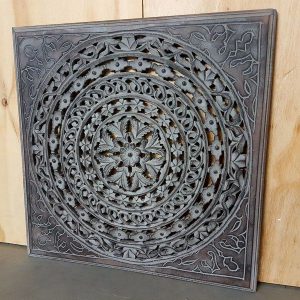 Houten wandpaneel Palma burned grey 60 x 60 cm