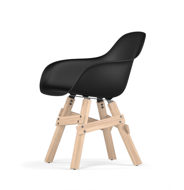 Kubikoff Icon stoel - V9 Armshell - Eikenhouten onderstel -