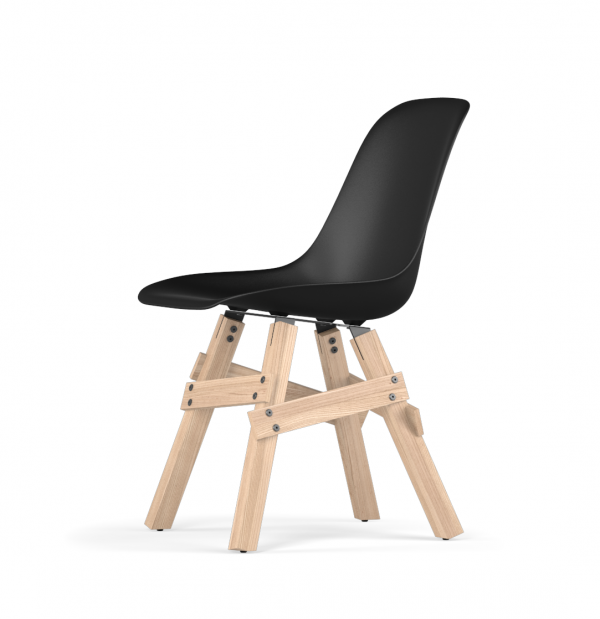 Kubikoff Icon stoel - V9 Side Chair Shell - Eikenhouten onderstel -