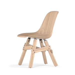 Kubikoff Icon stoel - W9 Side Chair Shell - Eikenhouten onderstel -