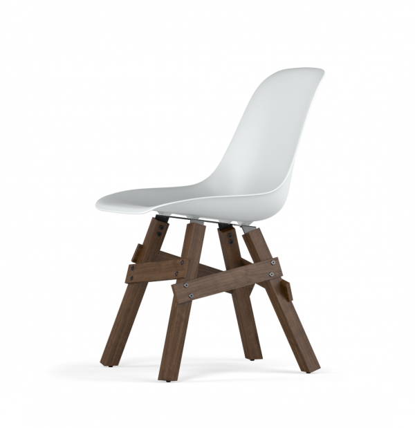 Kubikoff Icon stoel - V9 Side Chair Shell - Walnoten onderstel -