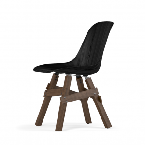 Kubikoff Icon stoel - W9 Side Chair Shell - Walnoten onderstel -
