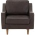 Dallas fauteuil, diepbruin kwaliteitsleer