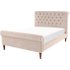 Orkney kingsize bed 160 x 200cm, steenbeige fluweel