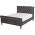 Orkney kingsize bed 160 x 200cm, rookgrijs fluweel